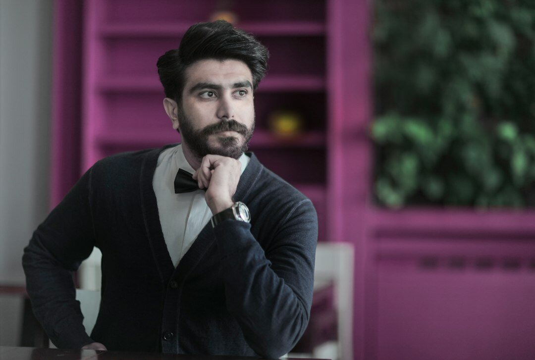 Turkish male news anchor portrait